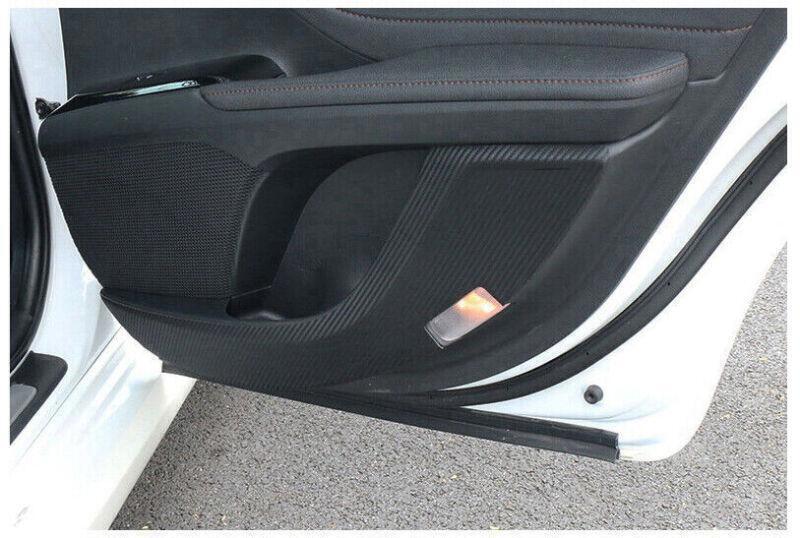 4X Carbon Fiber PU Inner Door Anti-Kick Panel Cover Trim for Toyota for Camry 18-23