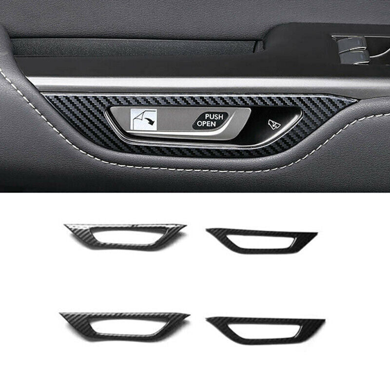 for Lexus NX250 350 350H 2022-23 Carbon Fiber Style Inner Door Handle Frame Trim