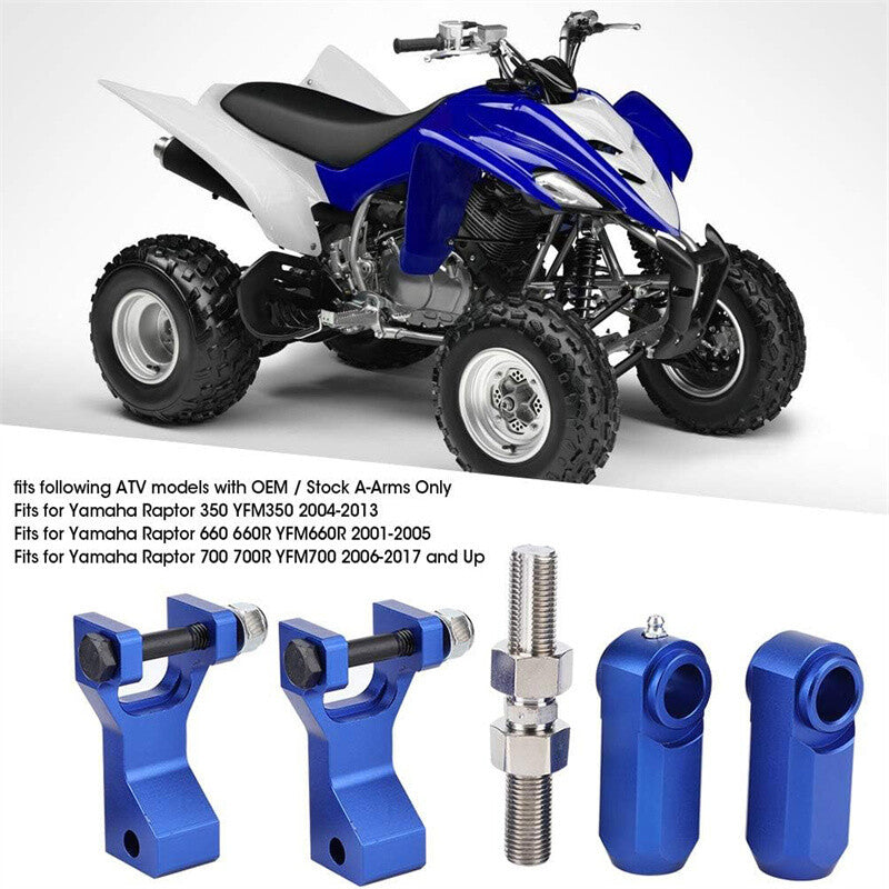FrontRear Lowering Kit Adjustable for Yamaha 700 350 660 ATV Blue