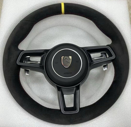 Black ALCANTARA Stee Wheel 991.2 911 for Porsche Macan for Cayenne .