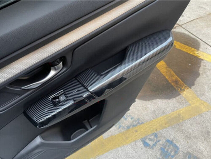 for Honda CR-V CRV 2023-2024 Carbon Color Inner Door Window Armrest Cover Trim