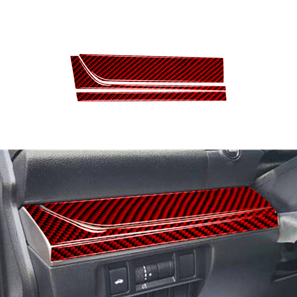 Red Carbon Fiber Left Of Dashboard Cover Trim for Subaru Outback Legacy 2015-17