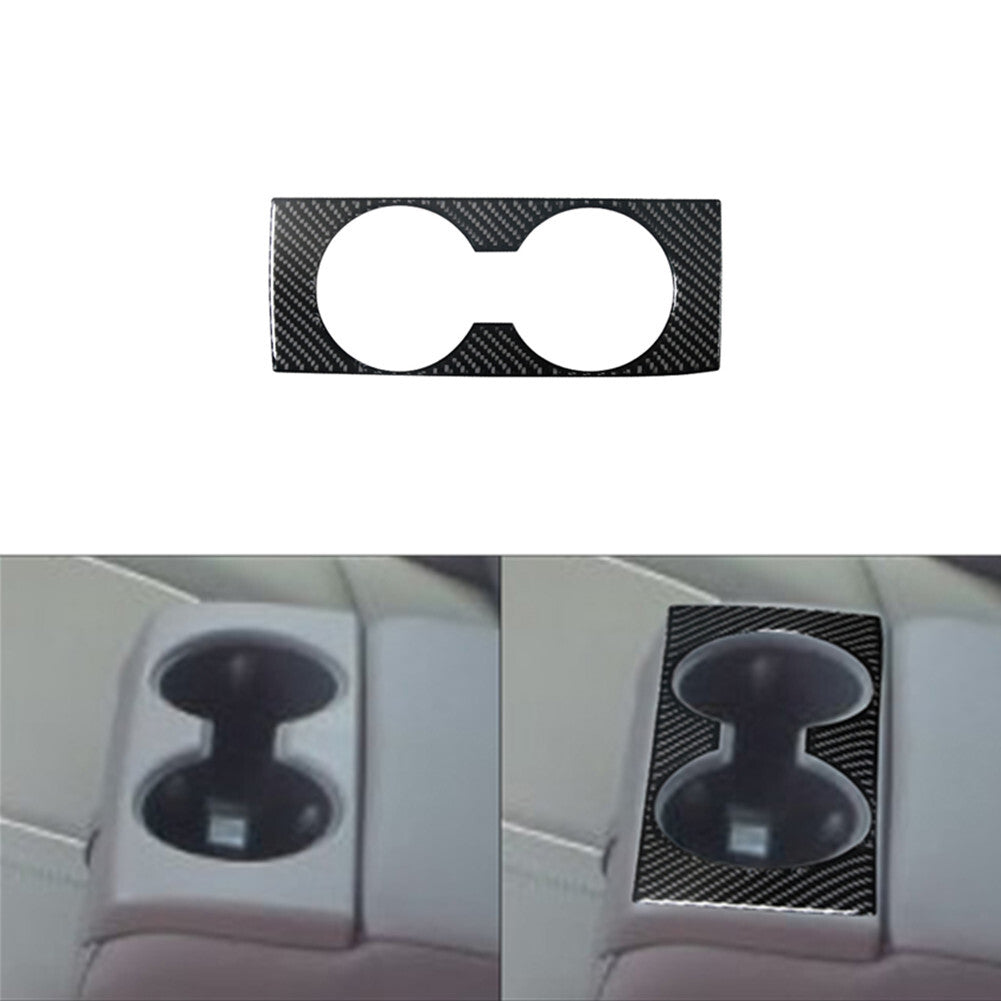 Carbon Fiber Rear Center Cup Holder Frame Trim Cover for Chevy Impala 2014-2020