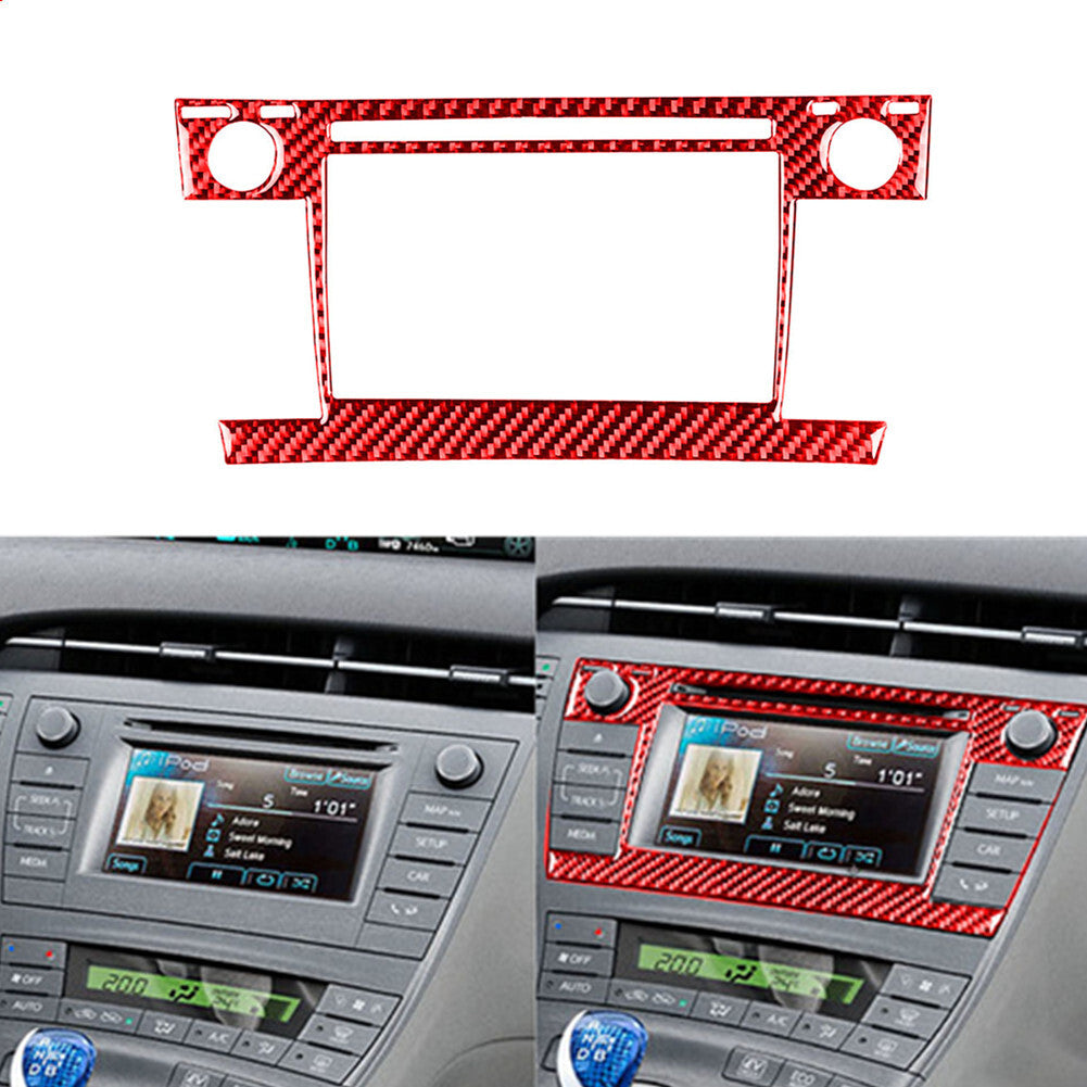 Red Navigation Display Frame Panel Trim Cover for Toyota Prius 2012-2015 Type A