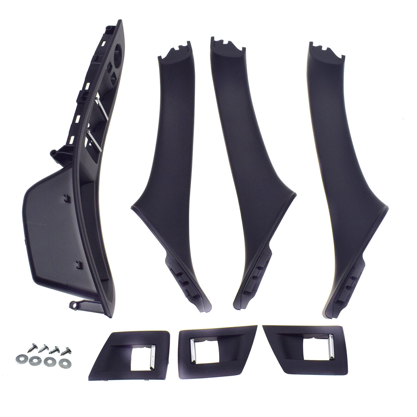 for BMW 5 Seriess 520i 523i 528i 530i 535 7Pcs LHD Inner Door Panel Handle Black