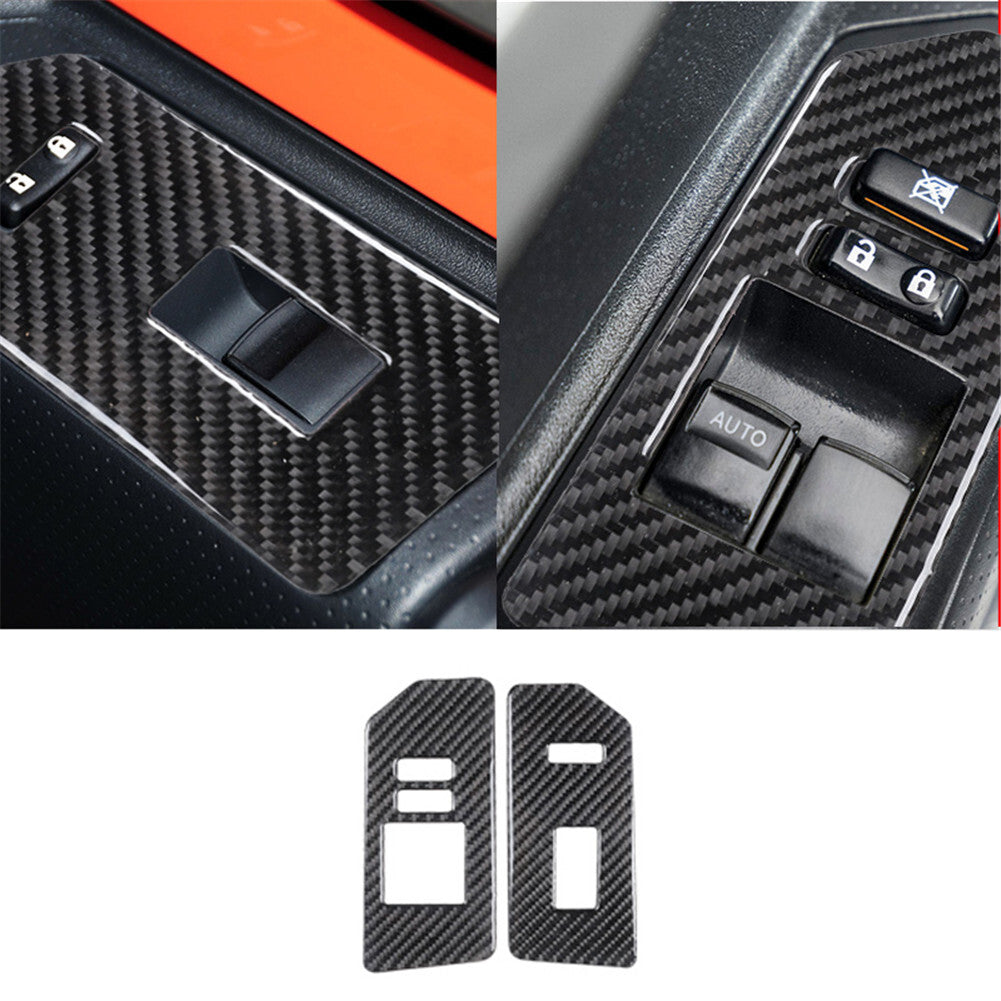 Window Lift Button Panel Trim TypeB Carbon Fiber for Toyota FJ Curiser 2007-2021