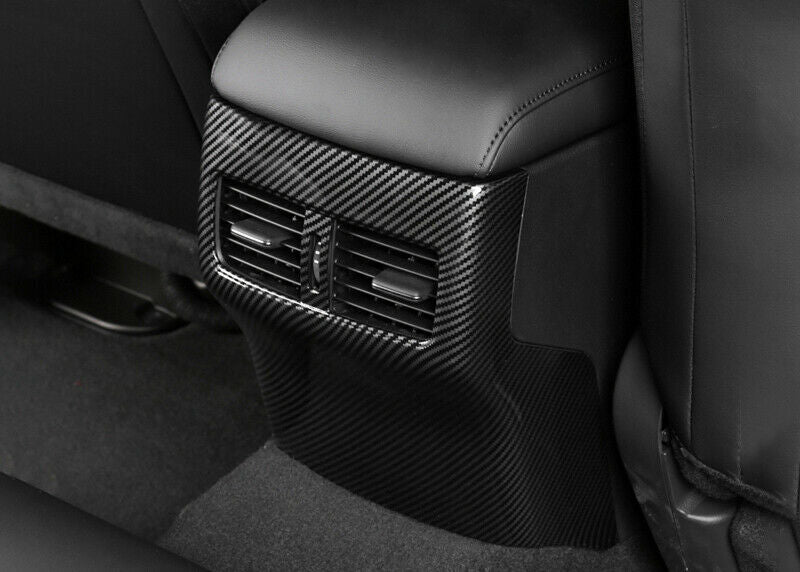 for Mazda 3 Axela 2019-22 ABS Carbon Fiber Rear Air Outlet Anti-Kick Panel Trim