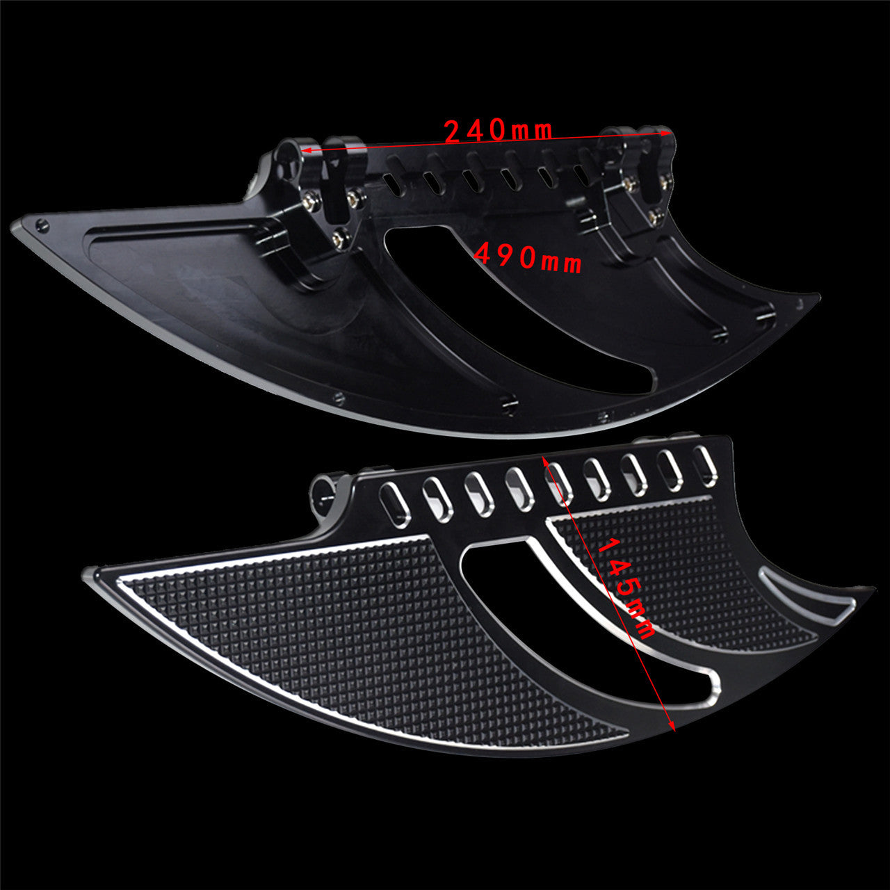 Front + Rear Foot Pegs Floorboard Fit for Harley Touring FLHT FLTR Dyna Softail