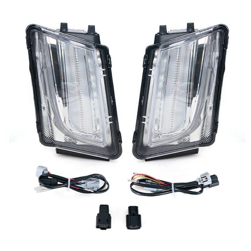Front LED Bumper Headlights Fog Lights Pair for Cadillac ATS 2013-2016