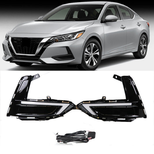 LED DRL Daytime Running Lights Fog Lamps Pair 3Color For 2020-2022 for Nissan Sentra