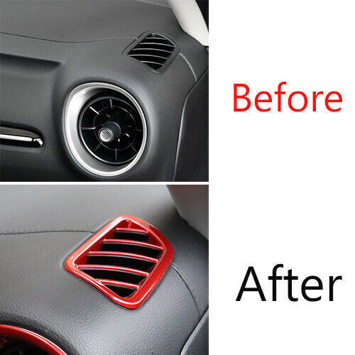Instrument LR Air Outlet Vent Cover Trim for Kia K3 Forte 2019-22 Bright Red