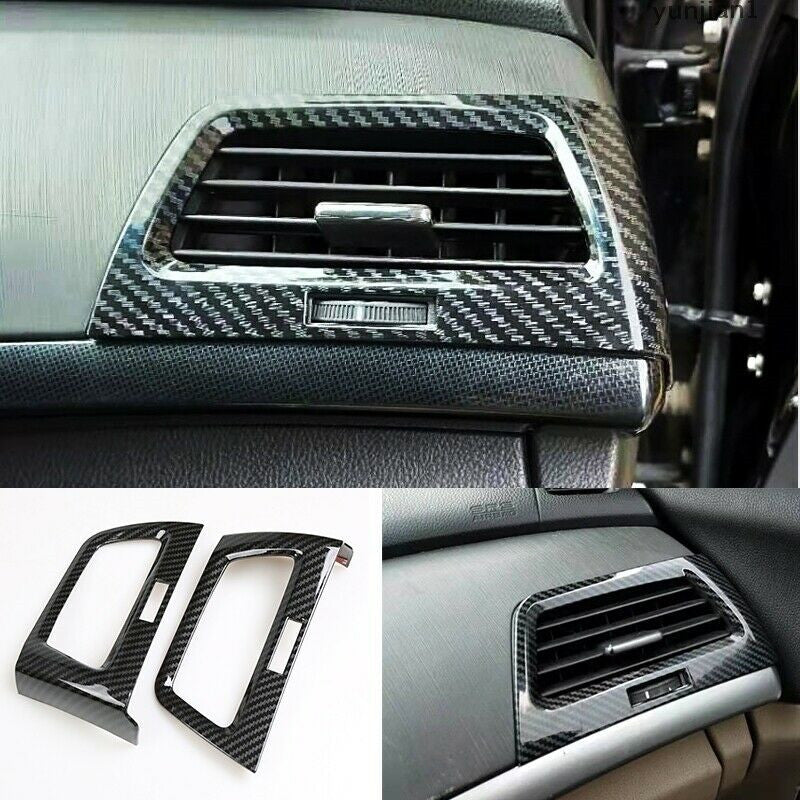 for Honda Accord 2008-2012 Carbon Style Side Air Outlet Vent Frame Cover Trim 2P