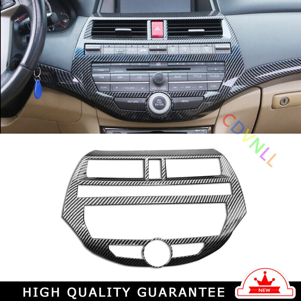 Console CD Switch Control Panel for Honda Accord Crosstour 08-2013 Carbon Fiber