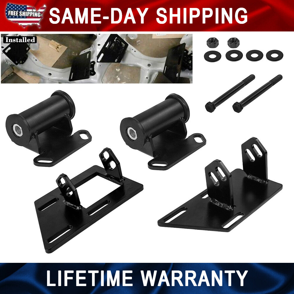 S15 SBC S10 V8 Swap Motor Mounts Engine Mount for Chevy 2WD 2 Wheel Drive Steel