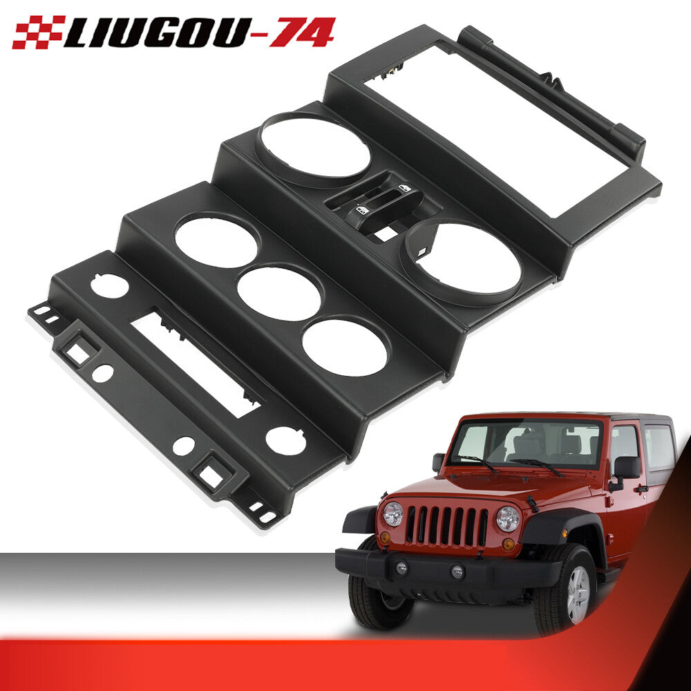 Suitable for 2007-2010 for Jeep for Wrangler dashboard center bezel trim in black.