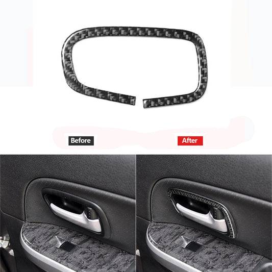 Carbon Fiber Passenger Side Rear Door Handle Cover Trim for Suzuki Grand Vitara