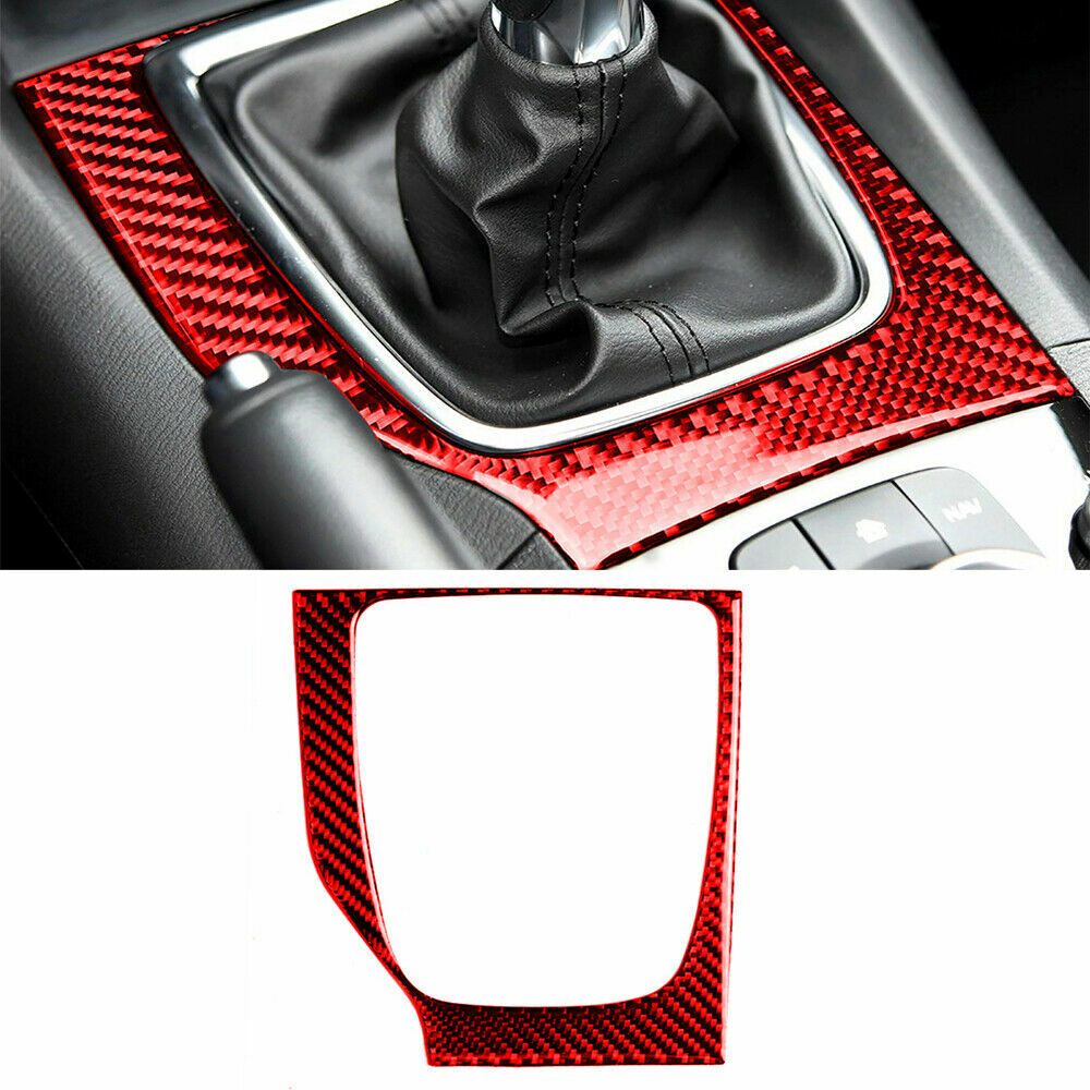 Carbon Fiber Car Interior Gear Shift Box Cover Trim for Mazda 3 Axela 2013-2016