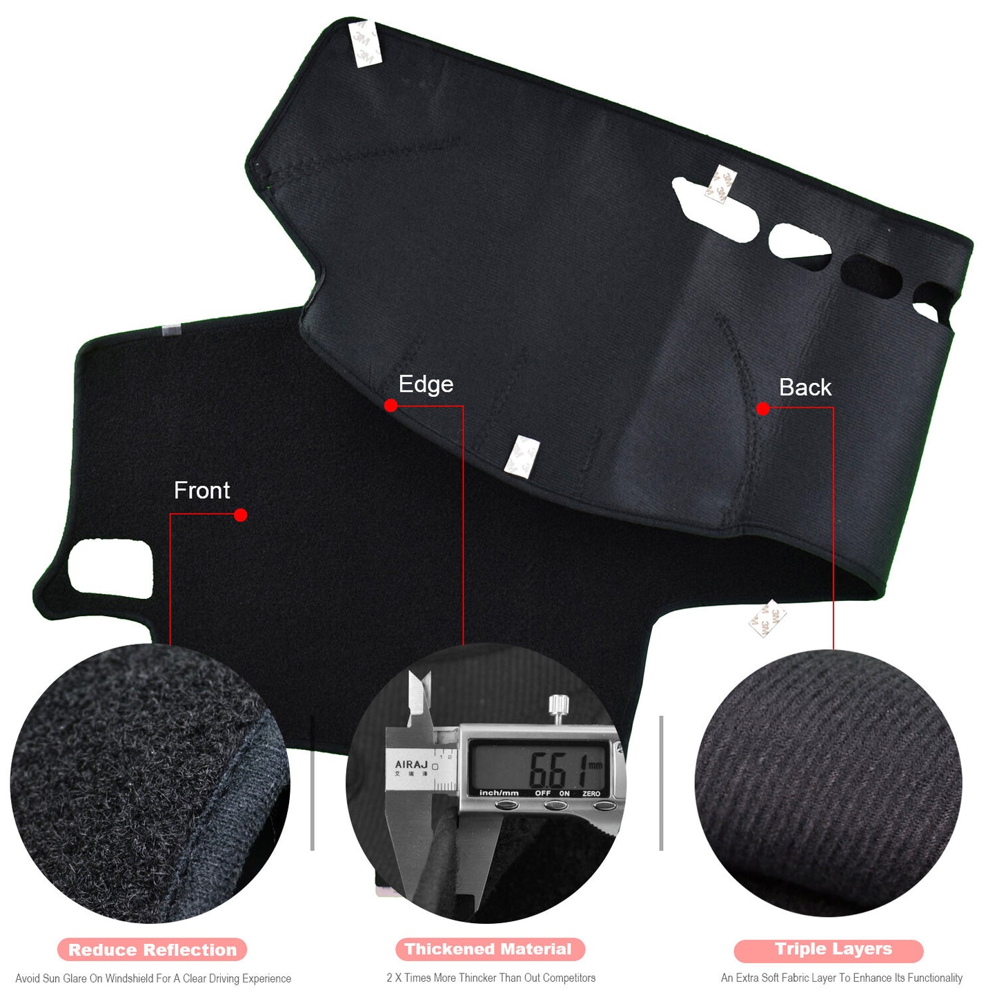 Dash Mat Cover Dash Mat for Toyota for Land Cruiser Prado120 Series 03-2009 GX GXL