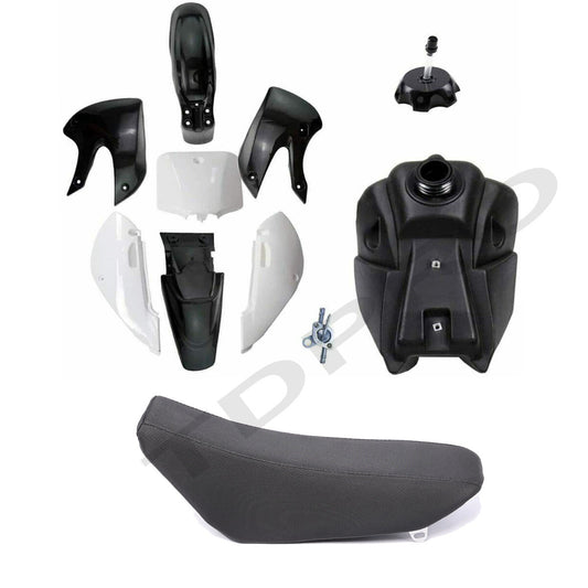 Plastic mudguard kit, fuel tank for seat , suitable for pit bikes for Kawasaki KLX110 KX65 DRZ110 RM65
