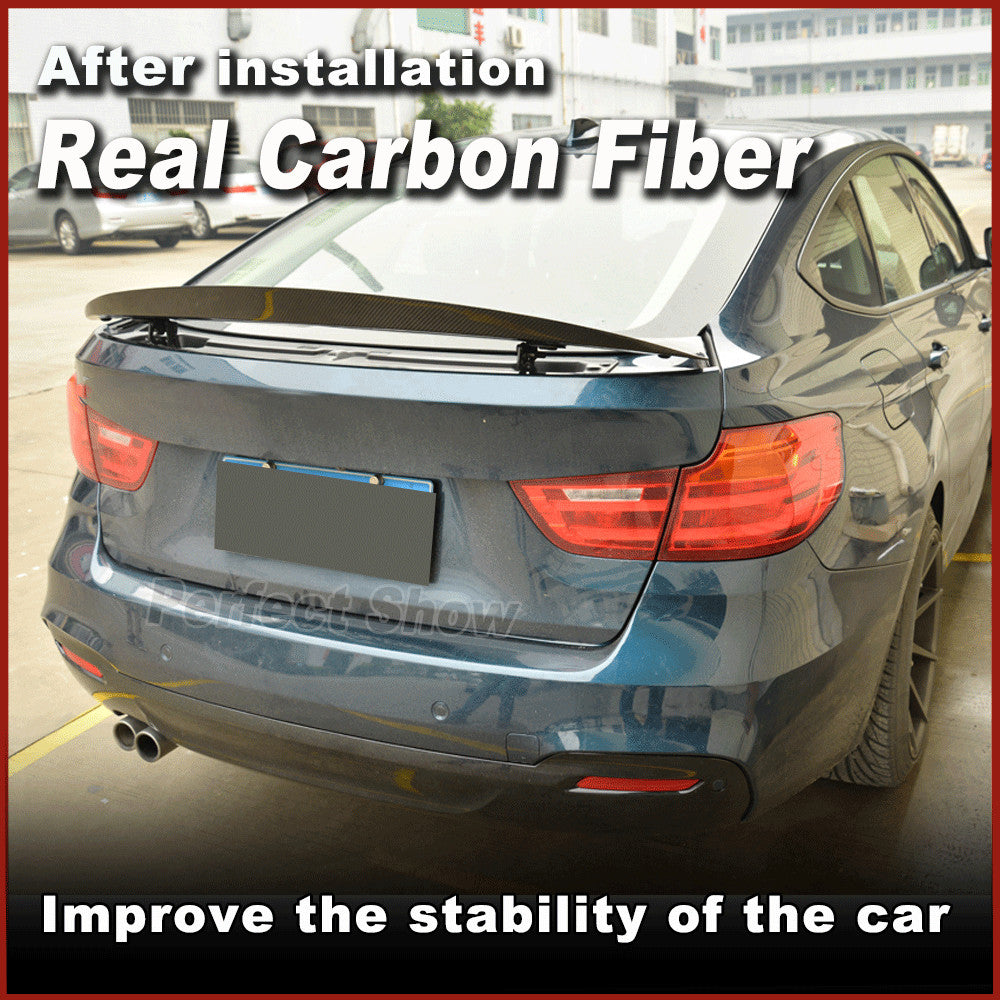 Fit for BMW 3 Series F34 GT Hatchback 14-17 REAL CARBON Rear Spoiler Boot Wings