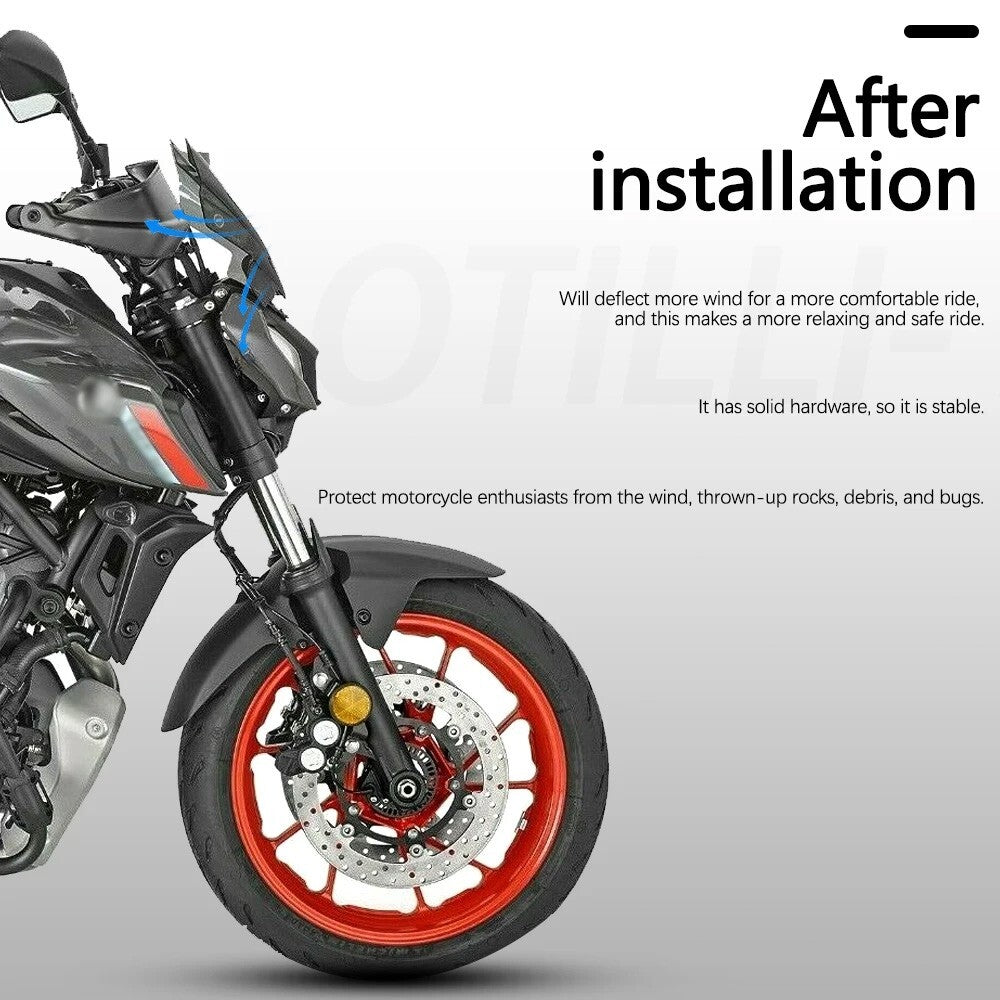 Front Windshield Windscreen Wind Deflector for YAMAHA MT07 MT-07 MT 07 2021 2022