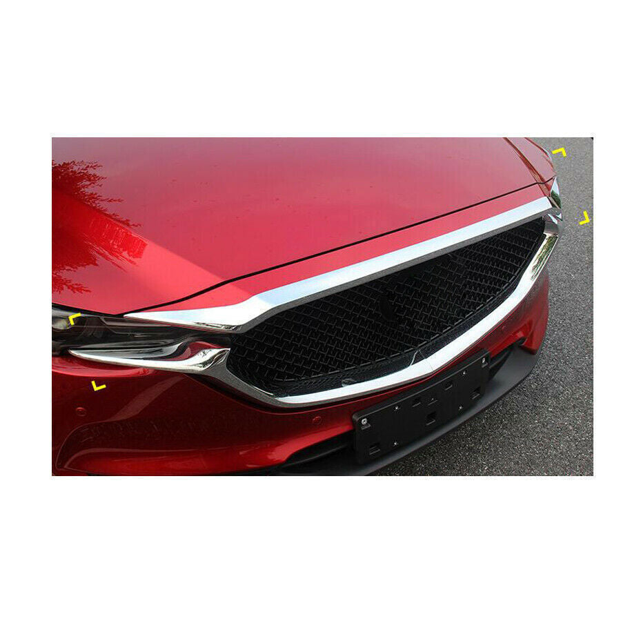 for Mazda CX-5 2017-2021 Chrome Front Grill Grille Engine Hood Protector Cover