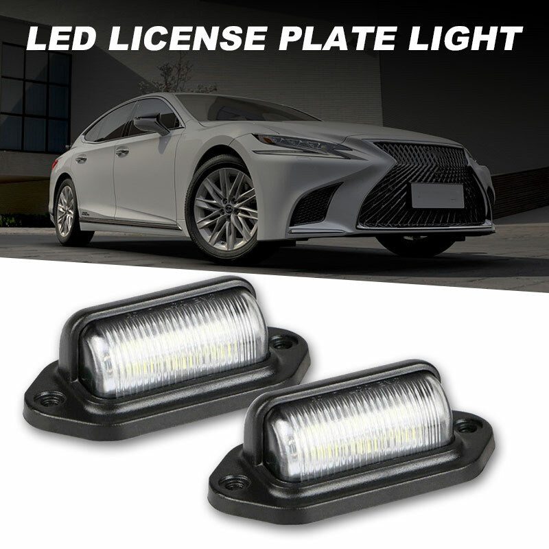 10X 6 LED License Number Plate Tag Light Truck Trailer Interior Step Lamp 12-24V