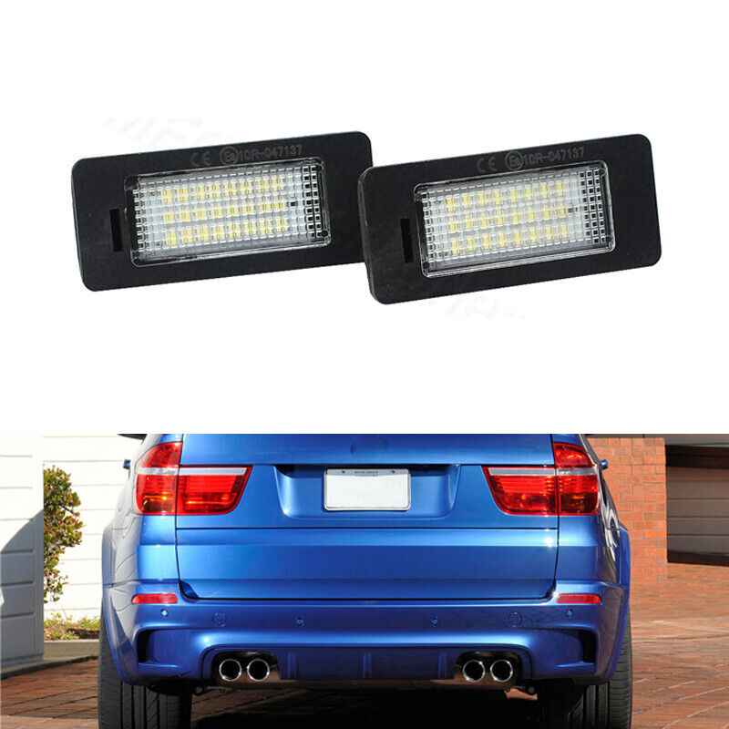 Pair for BMW E39 M5 E70 E71 X5 X6 License Plate Light Lamp for BMW e60 Number