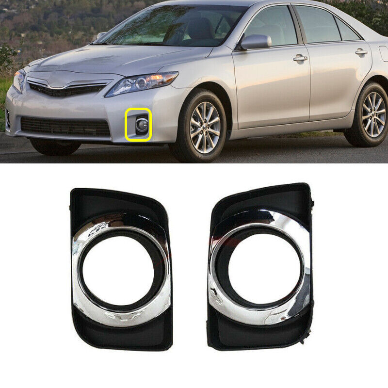 for Toyota for Camry Hybrid 2010-2011 Pair Front Bumper Fog Lamp Light Grille Cover
