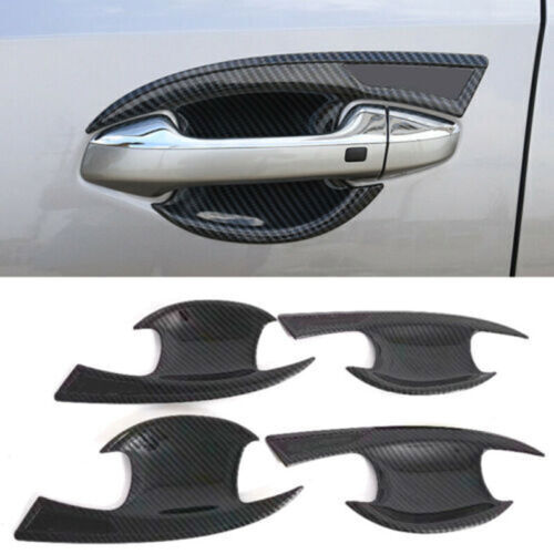 Carbon Fiber Outer Door Handle Bowl Molding Cover Trims for Kia Forte 2019-2021