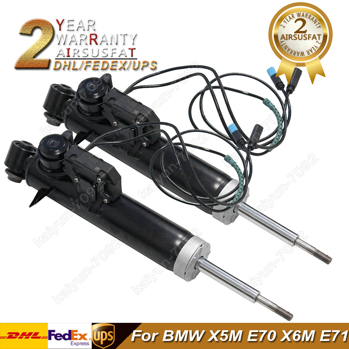 Pair Rear R+L Air Suspension Shock Absorber W/ADS for BMW E70/X5 37126788766 New