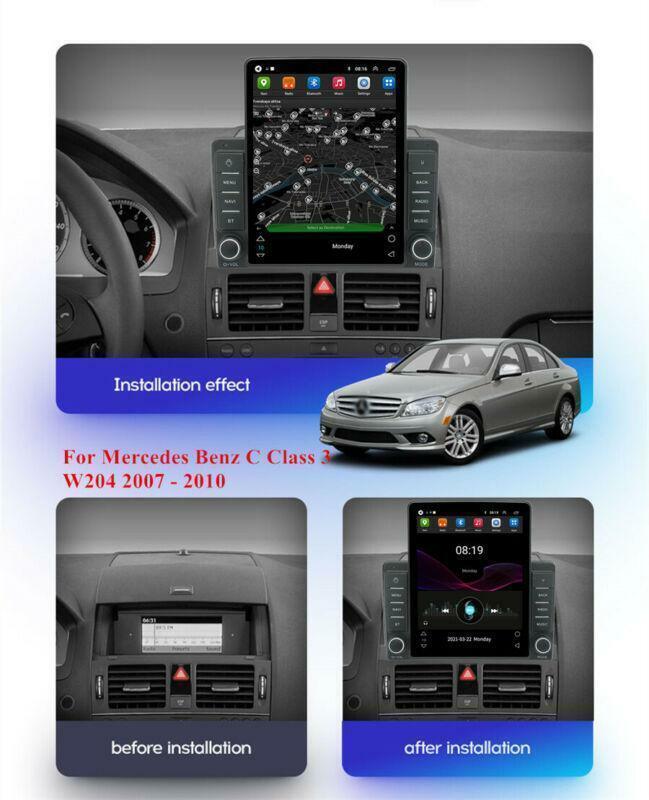 For 2007-2010 W204 S204 C200 C250 C300 C350 C63 9.5 Android Radio GPS 2+32GB FM