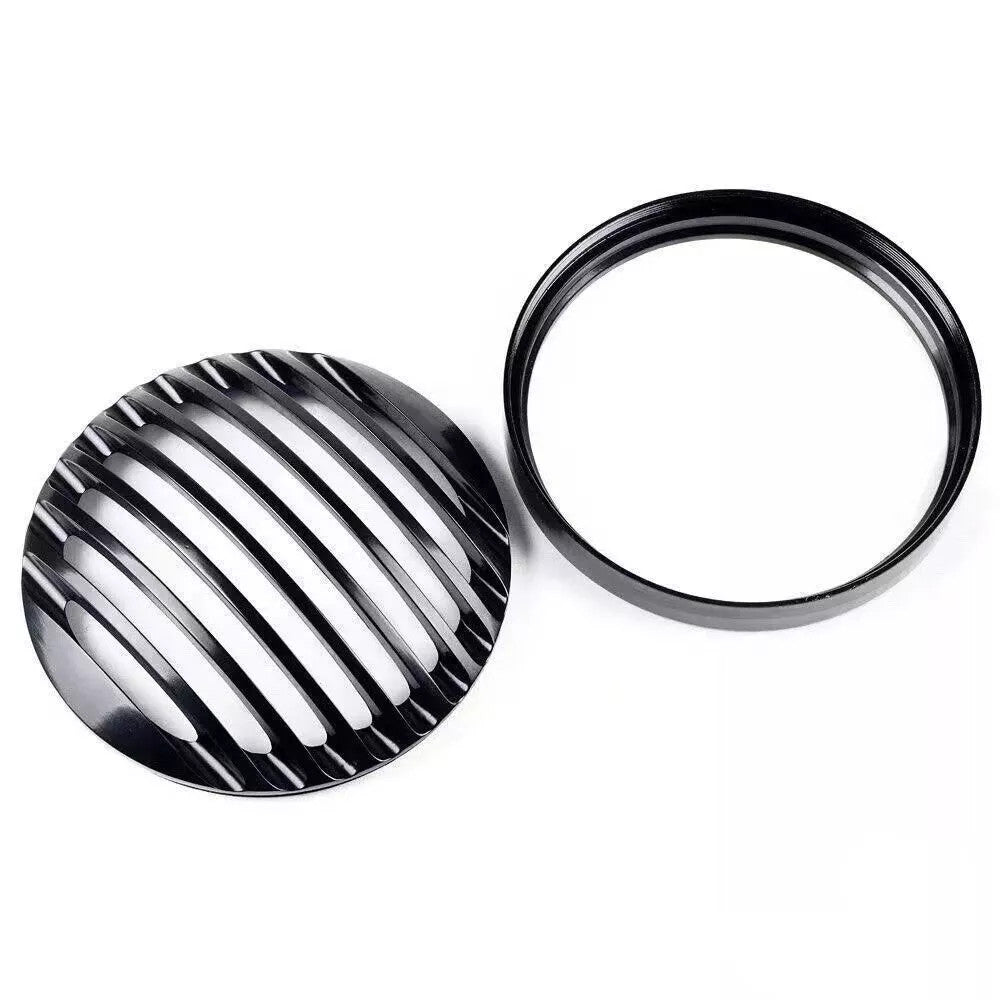 5 3/4 Black Headlight CNC Grill Bezel Cover for Harley Sportster XL 883 1200