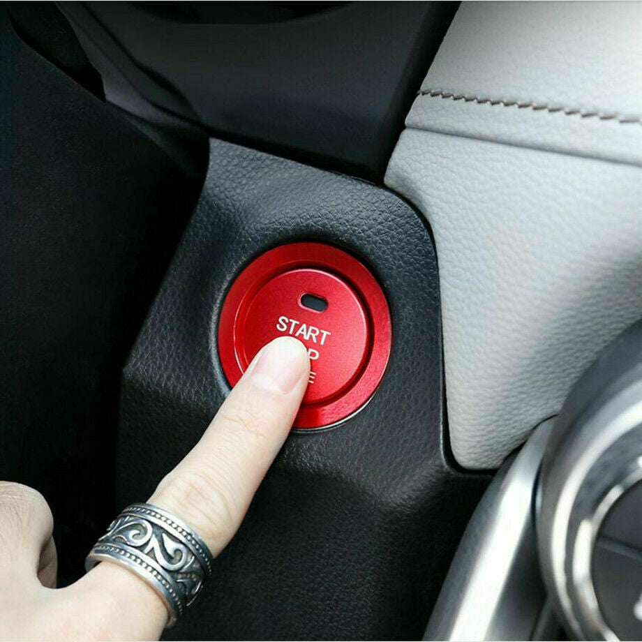 for Toyota Highlander 2020-2023 Alloy Red Engine Start Stop Switch Button Trim