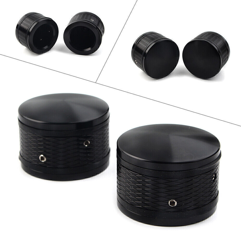 2PCS Fit for Harley Touring FLTR Road King FLHT Front Axle Nut Cover Cap Bolt Kit