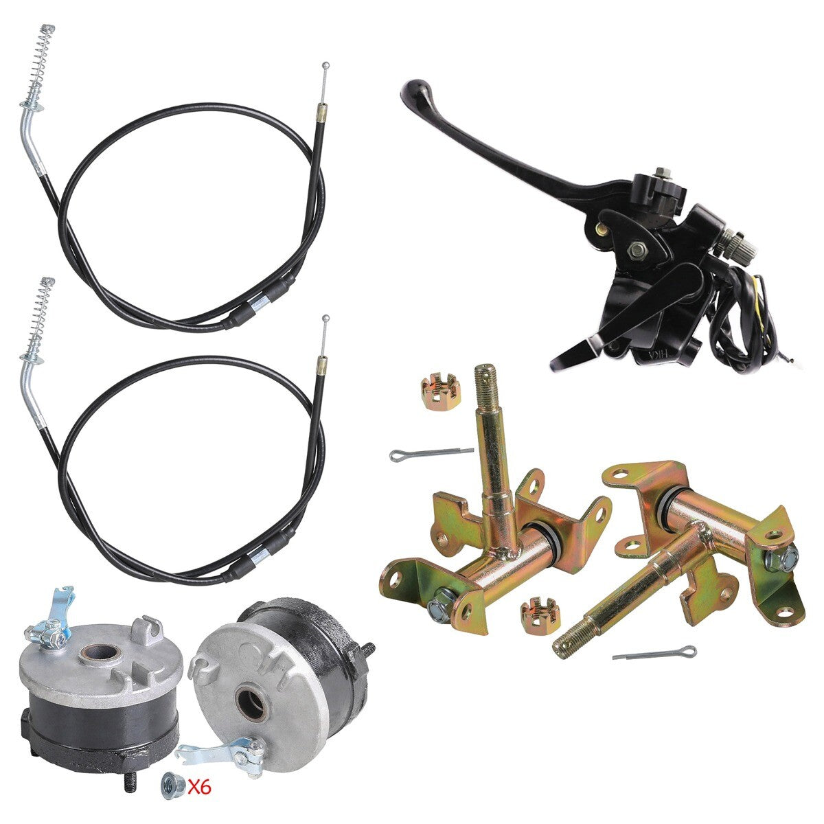 Front steering spindle hub drum brake cable for Go Kart Quad 110cc 125