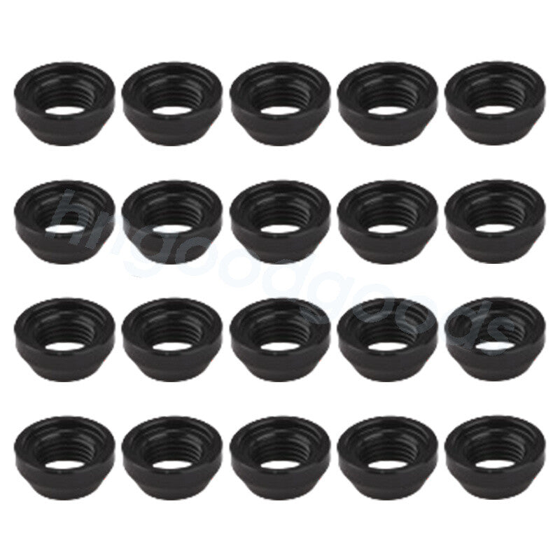 20-pack M14x1.5 Black Ball-Type Earring Adapters and Wheel Lug Bolt Adapters