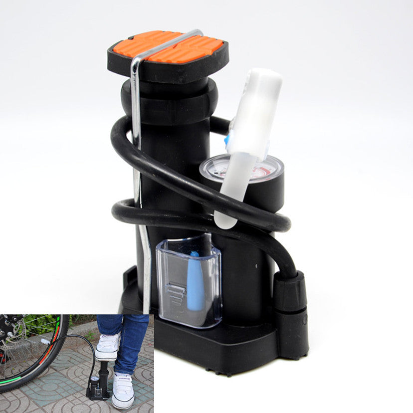 Pressure Moto Bike Wheel Tire Pressure Gauge Cycling Pump Pedal Air Inflato Tool