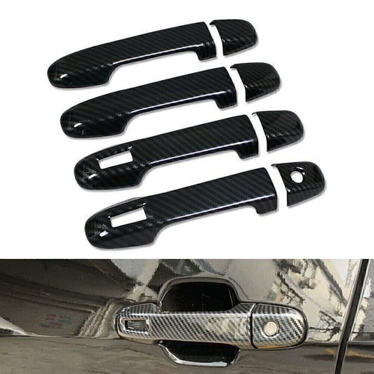 Exterior Door Handle Cover Trim Overlay Fit for Subaru Forester 2019 22 Carbon Fiber