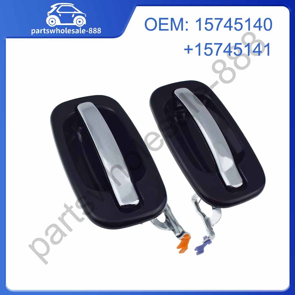 2PCS Rear Left Right Side Exterior Door Handle For 2000-2006 for Cadillac for Escalade