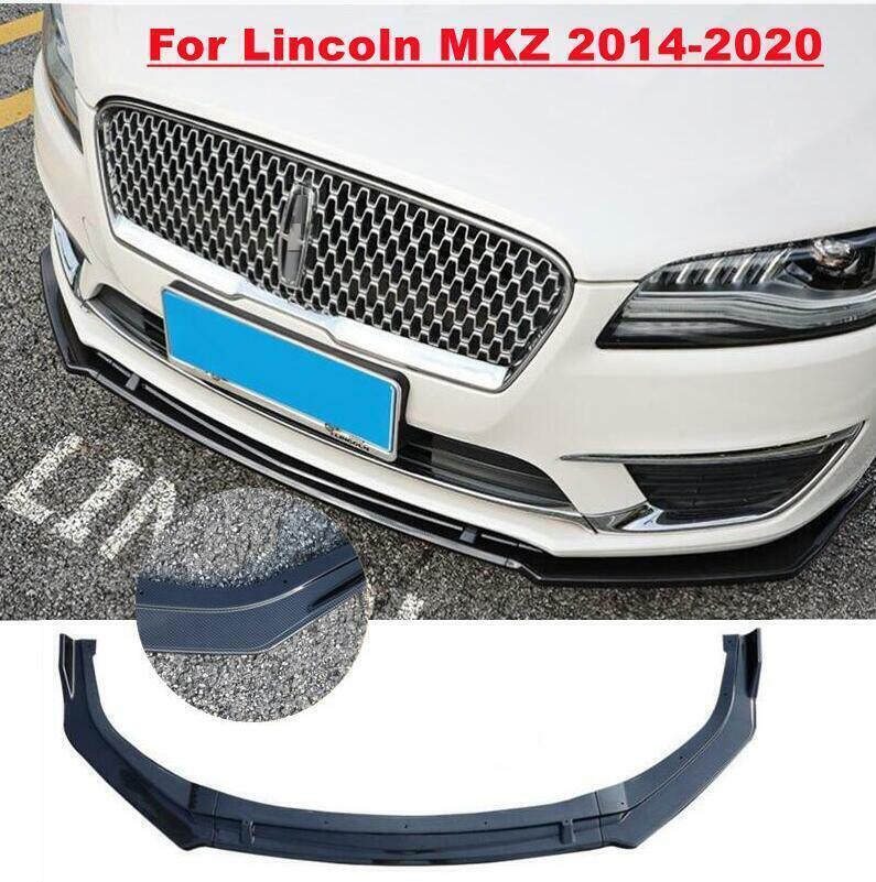 Fit for Lincoln MKZ 17-2021 Carbon Fiber Front Bumper Lip Spoiler Bodykit Refit