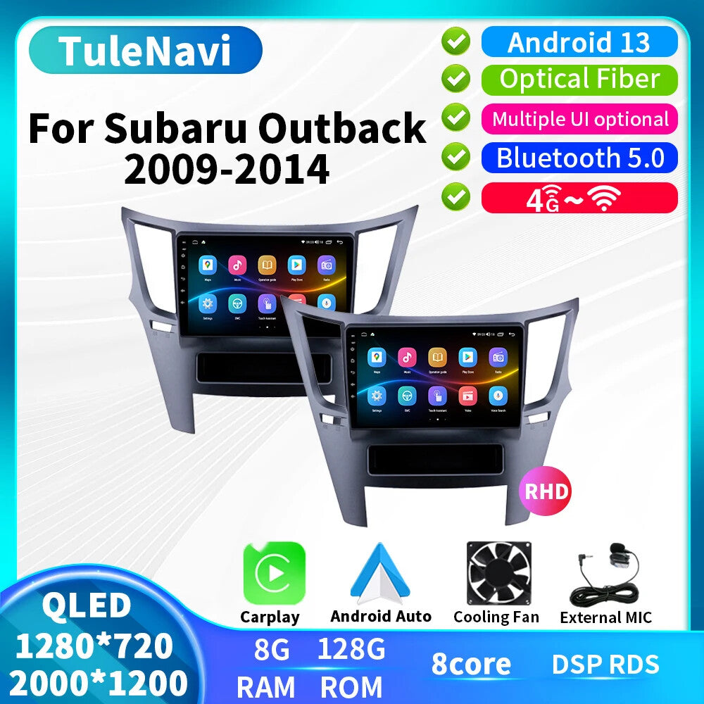 Car Radio for Subaru Outback 2009-2014 GPS Carplay Auto Multimedia Player Screen