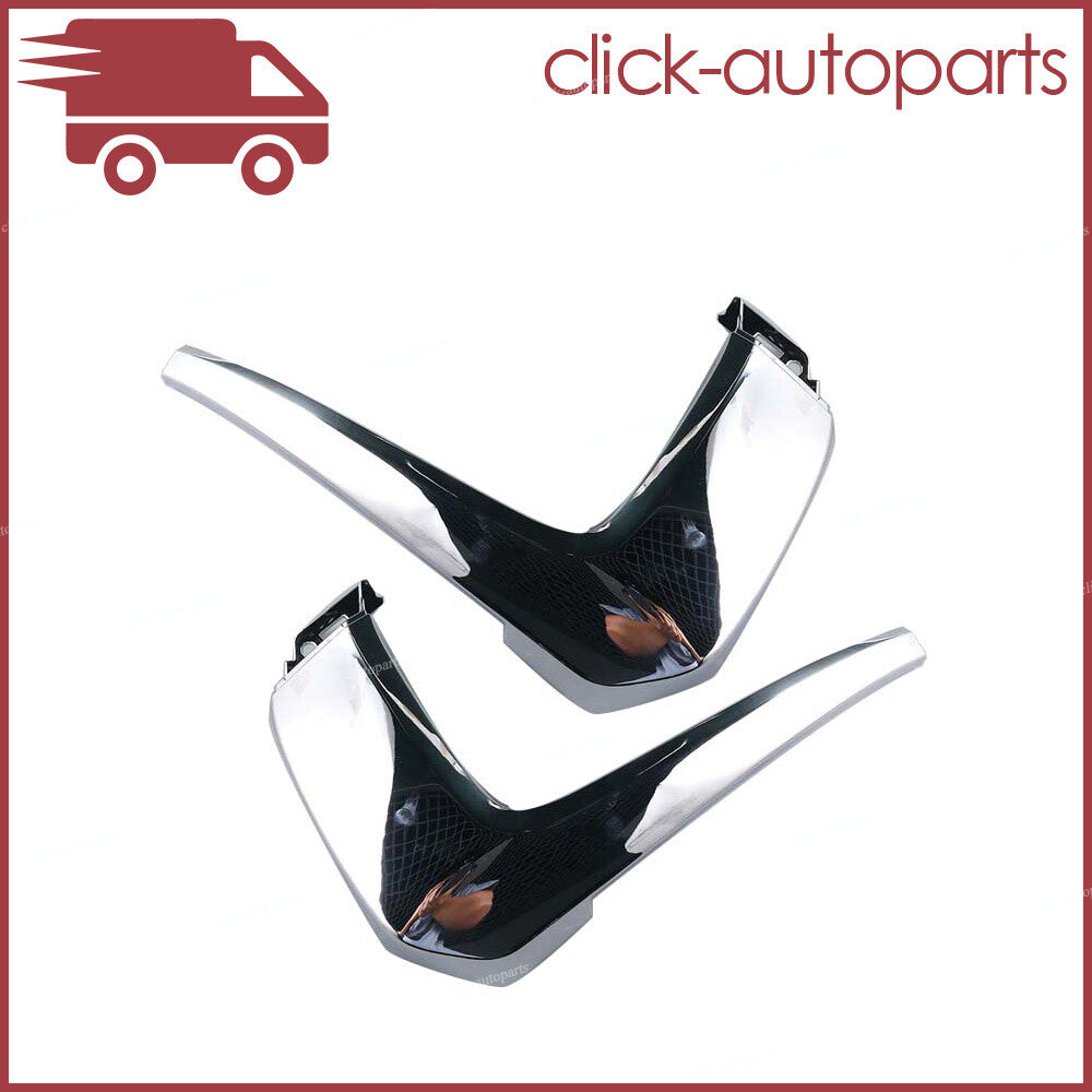 Pair Fits for Mitsubishi for Outlander Front RHLH Bumper Face Bar Chrome Strip Molding