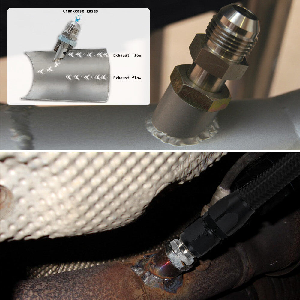 Universal Stainless Steel E-VAC Scavenger Kit include 304 Exhaust Vacuum Fitting