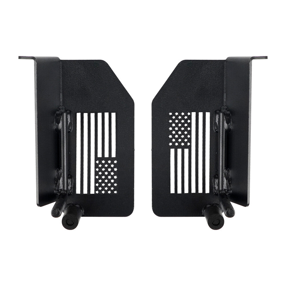 Foot-operated door hinges, rest pedals, foot-operated kick-window for Wrangler JK JL 2007-2024