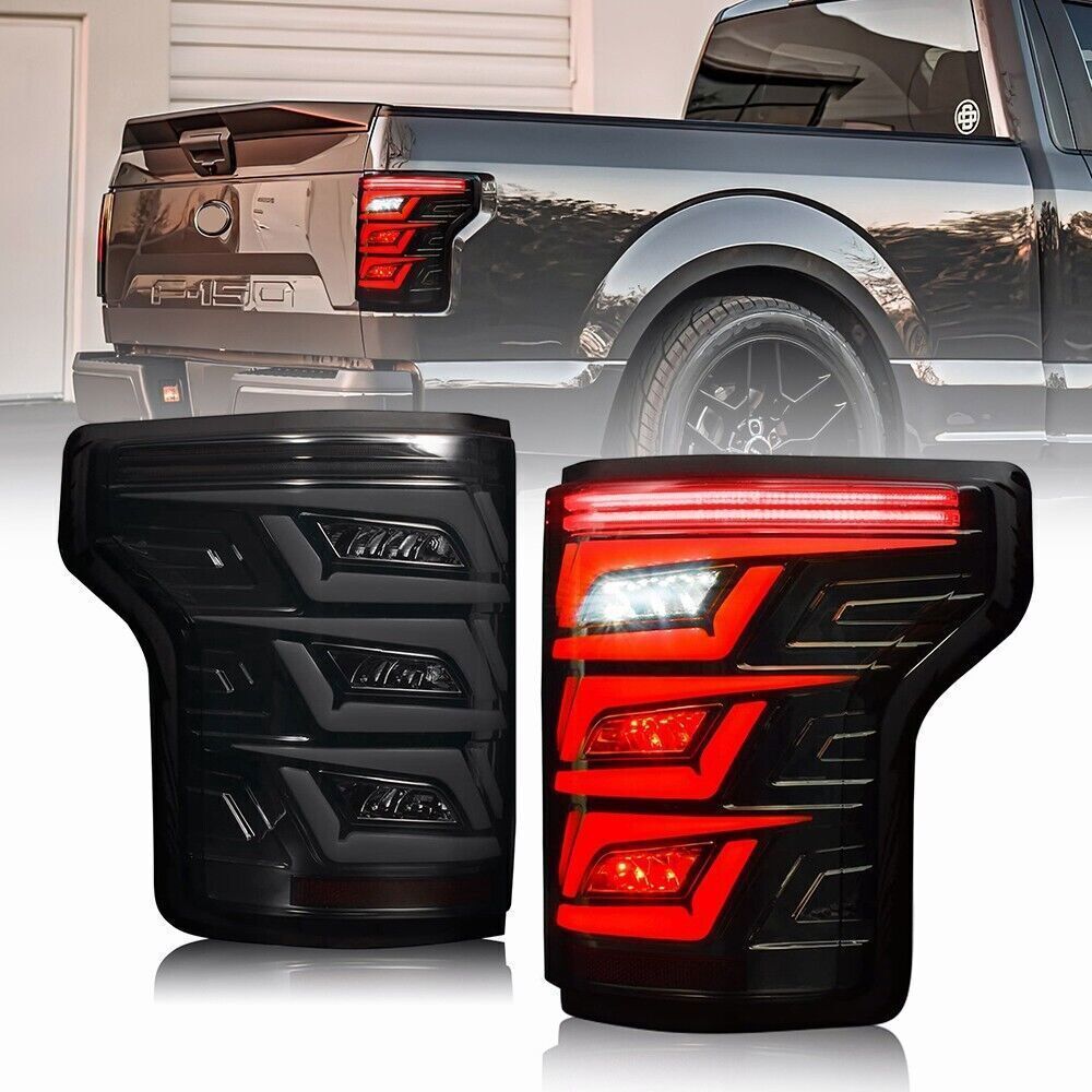 New Smoke LED Tail Lights for Ford F150 2015-2020 Rear Lamp Turn Signal Assembly