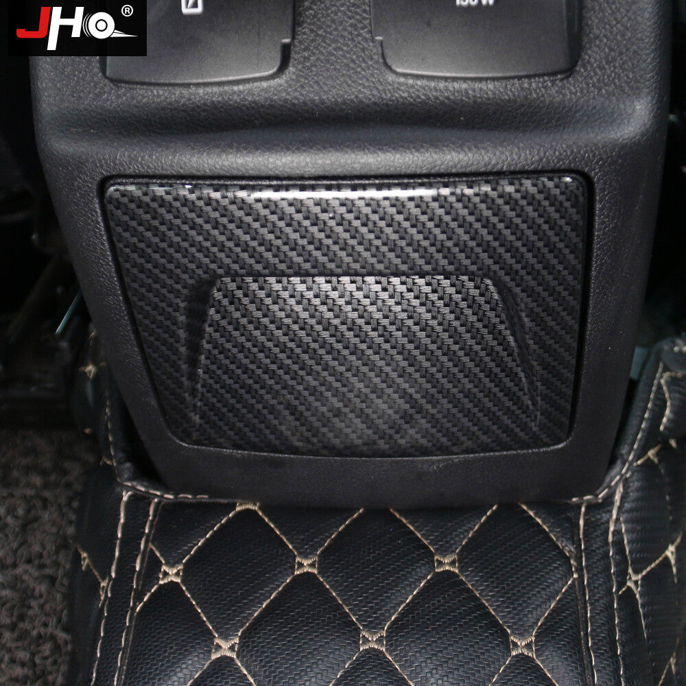 Carbon Fiber Below Rear Armrest Center Console Panel Cover Trim For FordExplorer