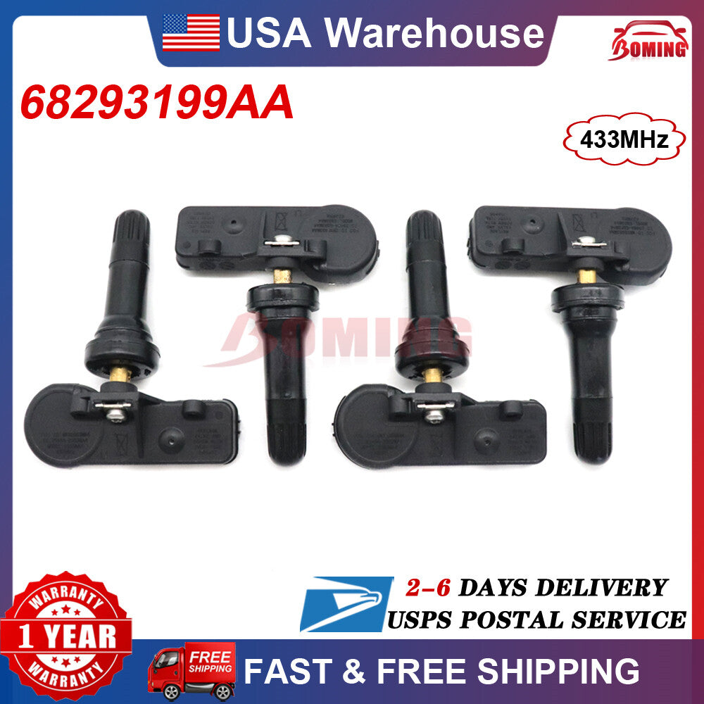 68293199AA NEW Tire Pressure Sensor TPMS 4PCS for Dodge for Ram 1500 DT 68293199AB