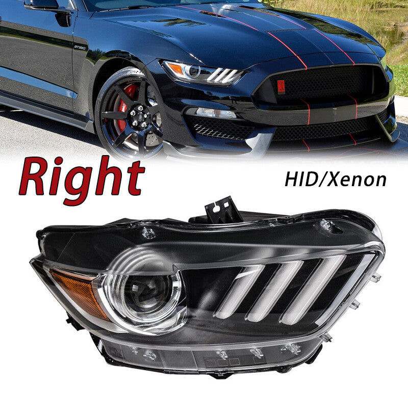 2015-2017 for Ford for Mustang LED tube HID/xenon projector right headlight