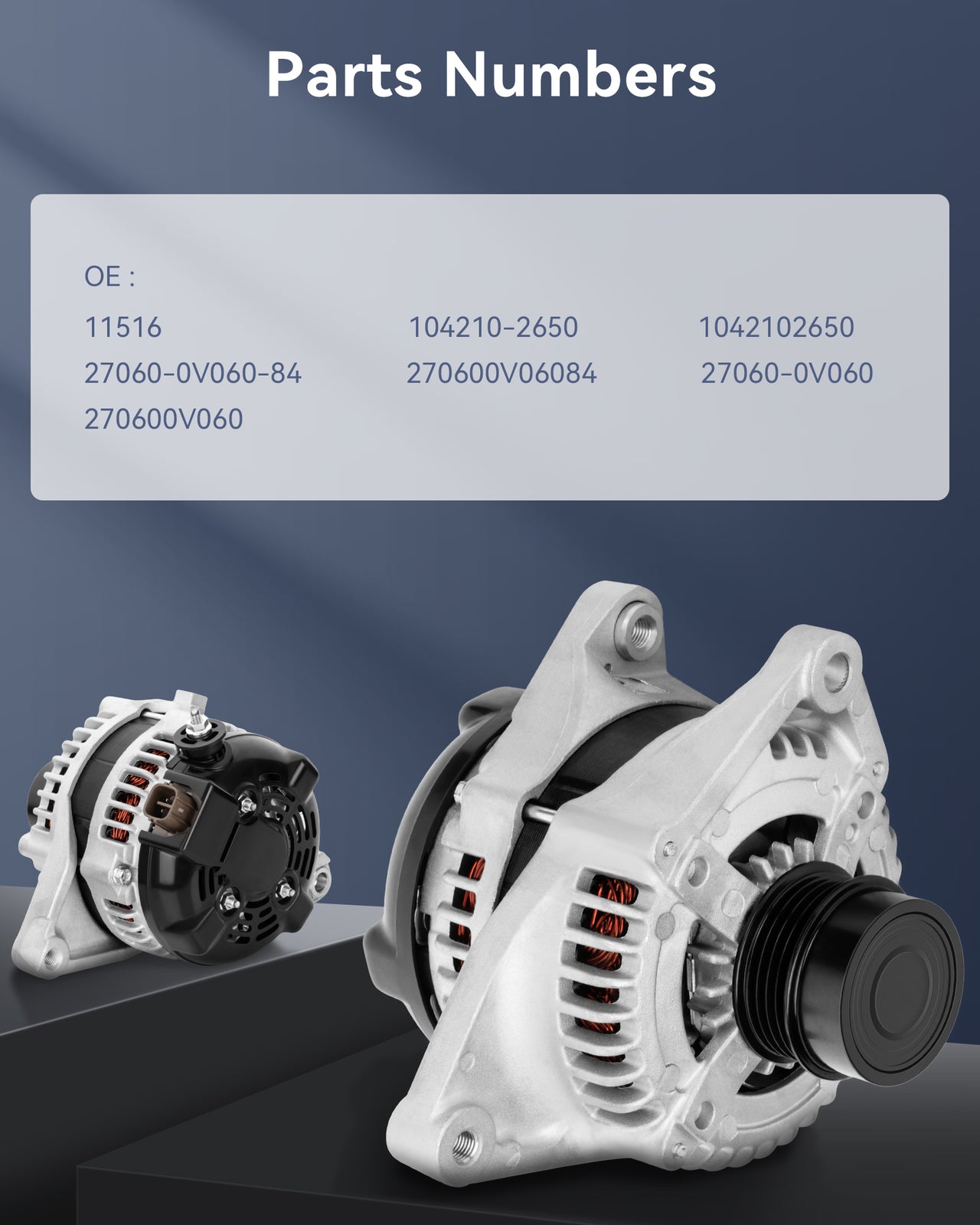 CW Alternator 100 Amp 11516 for 2010 2011 for Toyota for Camry Base XLE SE LE Sedan 2.5L
